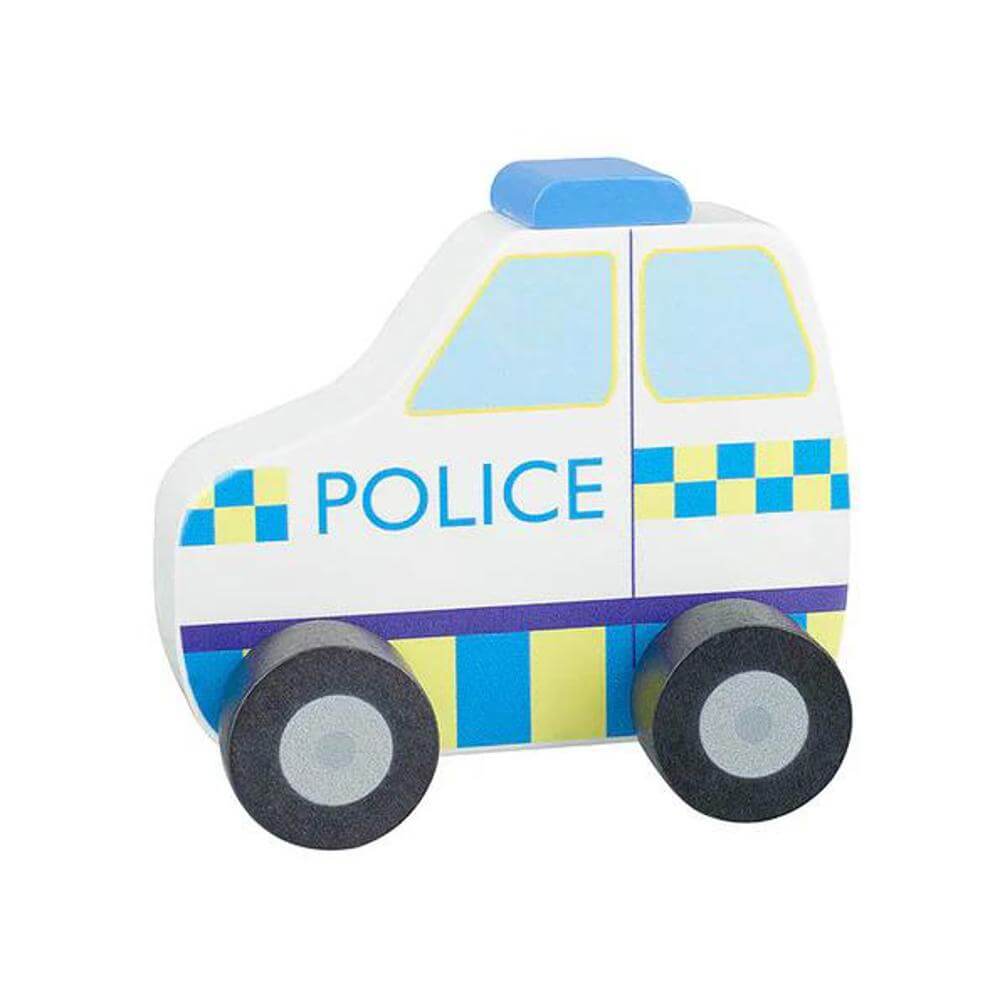Orange Tree Toys Police Car Push Toy